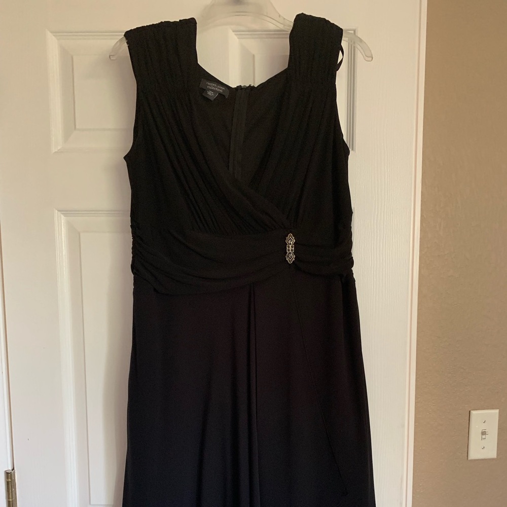Women’s black cross front cocktail dress